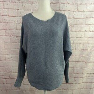 Vila Milano womens top sweater tight knit blue SZ L